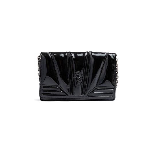 Ferrari Black GT patent leather bag with chain FE8056121179004