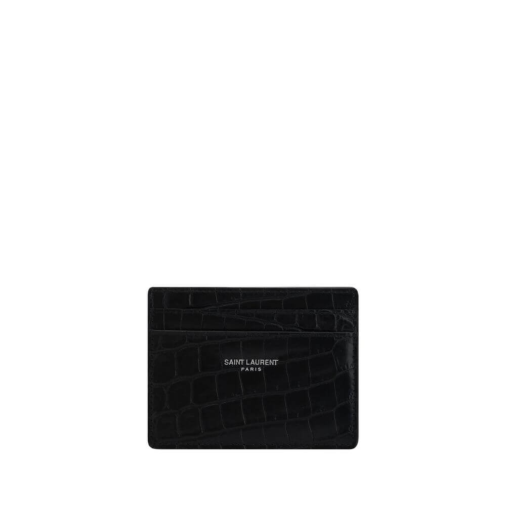 Saint Laurent Black Calf Leather Bos Taurus Wallet