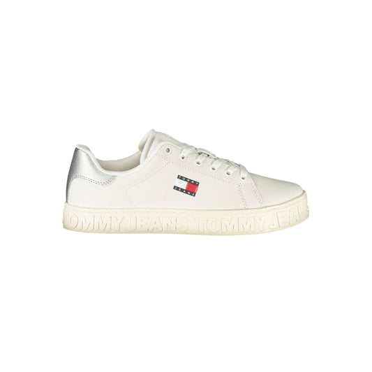 Tommy Hilfiger Bianco Polyurethane Women Sneaker 1728,67403481248,Athletic - Sneakers - Shoes,EU36/US6,EU37/US7,EU38/US8,EU39/US9,EU40/US10,EU41/US11,New with tags,Shoes,Sneakers - Shoes,Tommy Hilfiger,White,Women