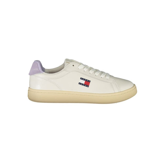 Tommy Hilfiger White Polyurethane Women Sneaker 1728,67403481248,Athletic - Sneakers - Shoes,EU36/US6,EU37/US7,EU38/US8,EU39/US9,EU40/US10,EU41/US11,New with tags,Shoes,Sneakers - Shoes,Tommy Hilfiger,White,Women