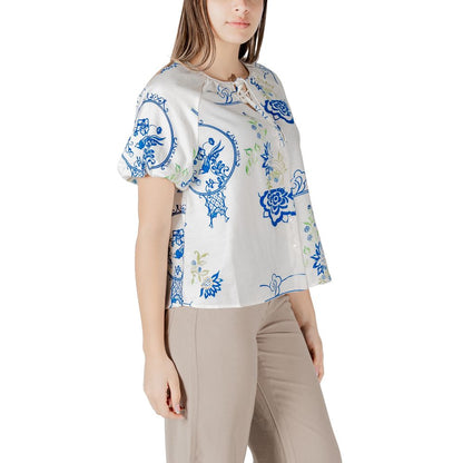 ICHI White Viscose Shortsleeve Shirt 1728,34 | XXS,71956299936,Clothing,ICHI,New with tags,Shirts - Clothing,Shortsleeve - Shirts - Clothing,White,Women