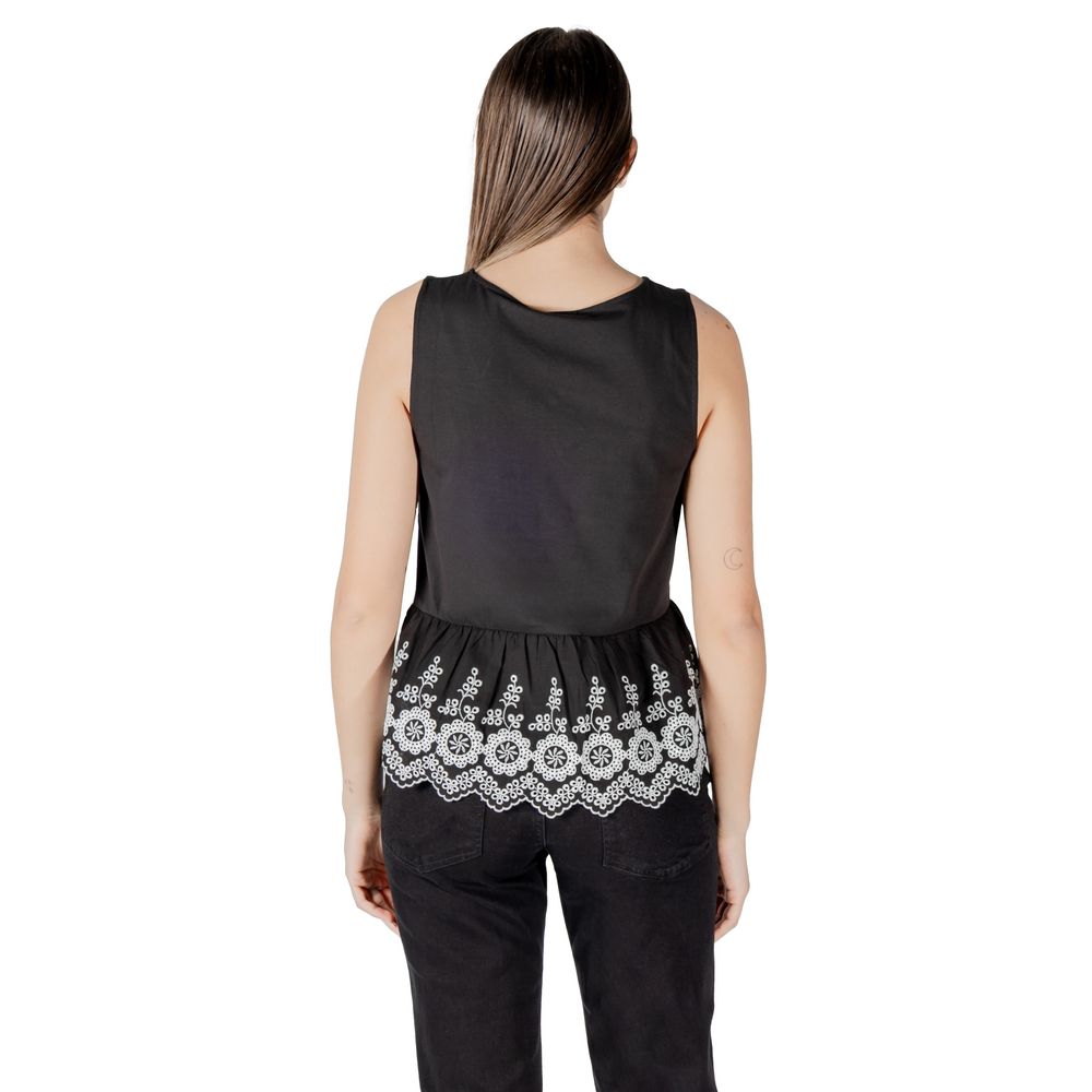 ICHI Black Cotton Tank Tops 1728,71956299936,Black,Clothing,ICHI,IT40|S,New with tags,T-Shirts - Clothing,Tank Tops - T-Shirts - Clothing,Women