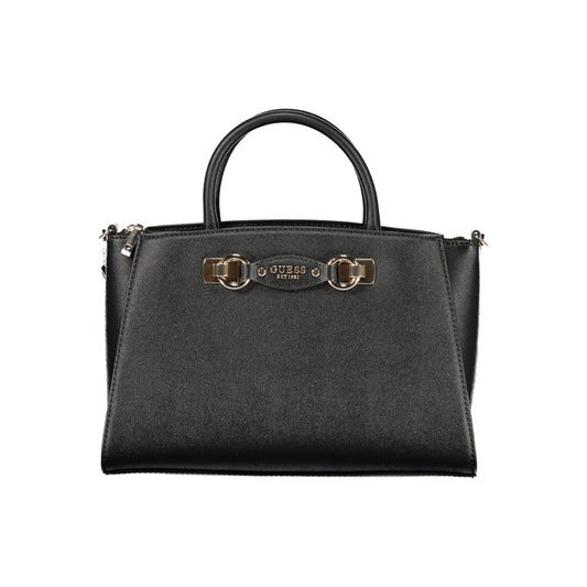 Guess Jeans Black Polyurethane Women Handbag 1728,67403481248,Bags,Black,Guess Jeans,Handbags - Bags,New with tags,Women