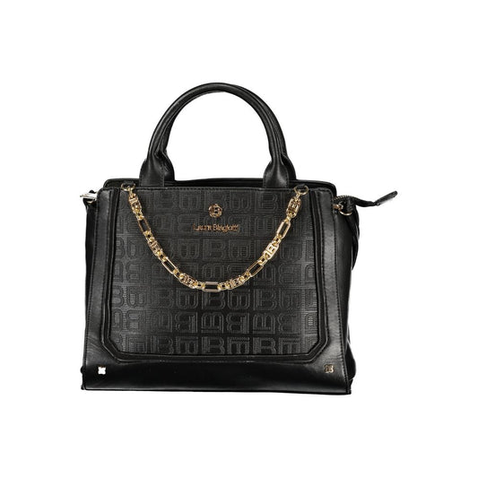 Laura Biagiotti Black PVC Women Handbag 1728,67403481248,Bags,Black,Handbags - Bags,Laura Biagiotti,New with tags,Women