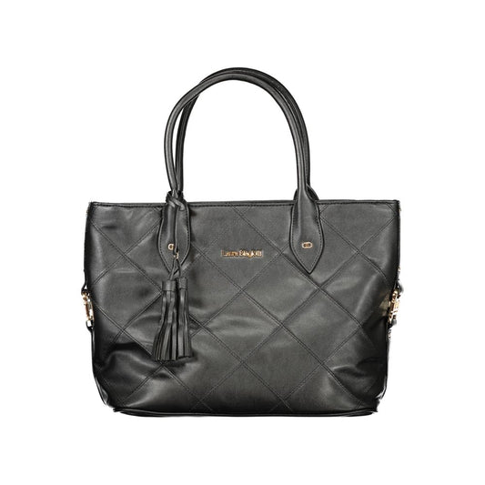 Laura Biagiotti Black PVC Women Handbag 1728,67403481248,Bags,Black,Handbags - Bags,Laura Biagiotti,New with tags,Women