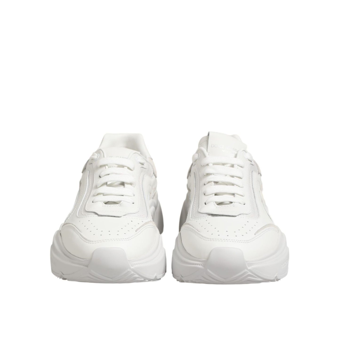 Dolce & Gabbana White Leather Daymaster Low Top Sneakers Shoes