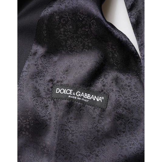 Dolce & Gabbana Blue Wool Single Breasted 3 Piece Men Suit