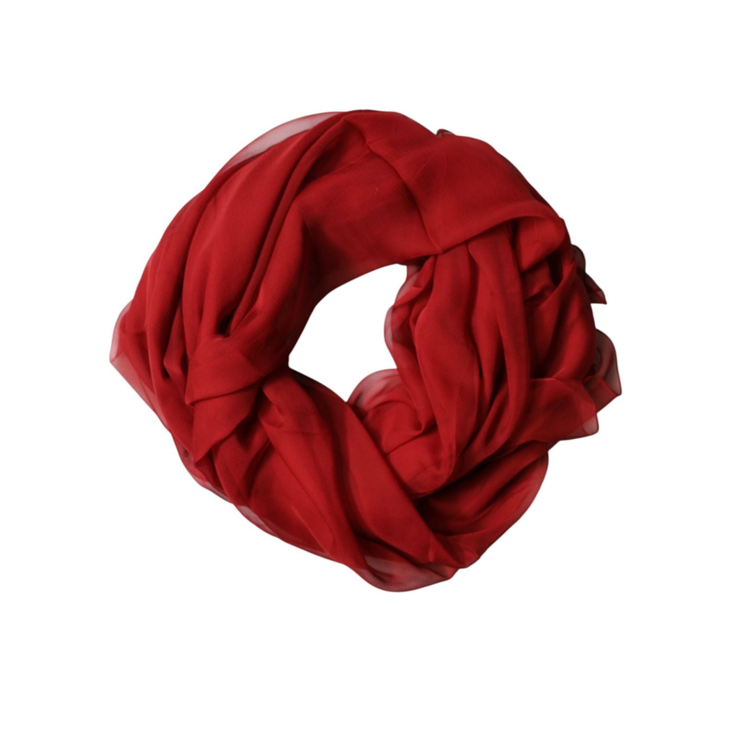 Dolce & Gabbana Red Stole Silk Neck Wrap Shawl Men Scarf