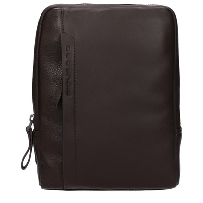 Piquadro Brown Leather Crossbody Bag