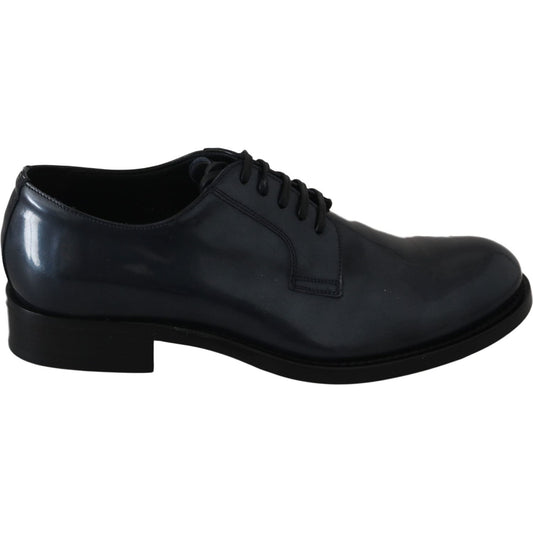 Dolce & Gabbana Blue Leather Derby Dress Formal Shoes 1728,67345645728,Blue,Dolce & Gabbana,EU39/US6,Formal - Men - Shoes,Material: 100% Leather,Men,Men - Shoes,New with tags,Oxfords and Derbies - Shoes,Shoes
