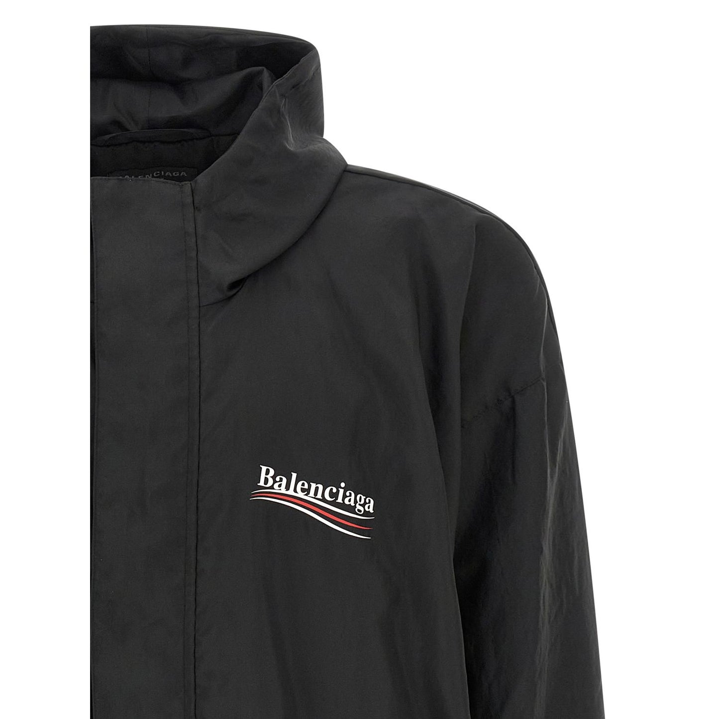 Balenciaga Black Polyester Shell Jacket