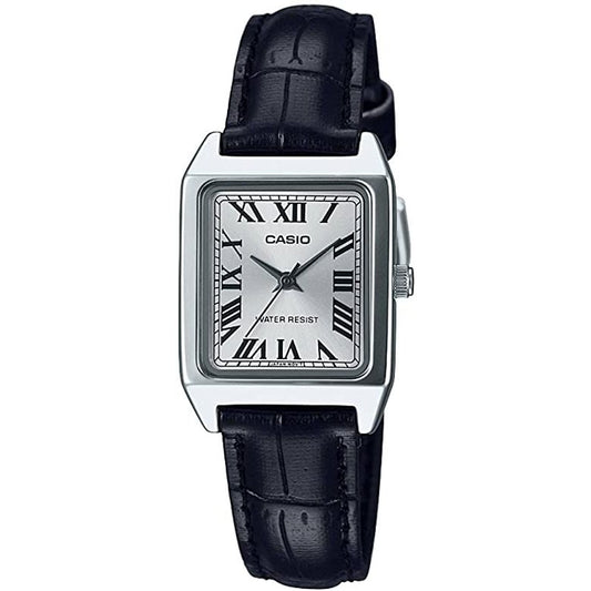 CASIO COLLECTION Mod. LADY TANK, ALLOY, LEATHER - SILVER