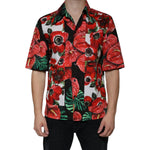 Dolce & Gabbana Multicolor Anemone Button Down Casual Shirt TSH86680-39