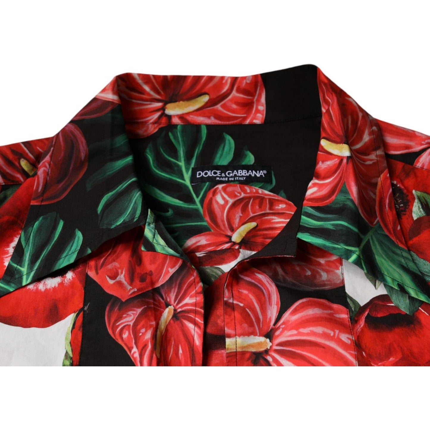 Dolce & Gabbana Multicolor Anemone Button Down Casual Shirt TSH86680-39
