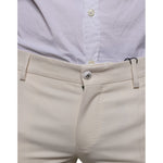 Dolce & Gabbana Off White Chino Wool Skinny Pants Dolce & Gabbana Gray