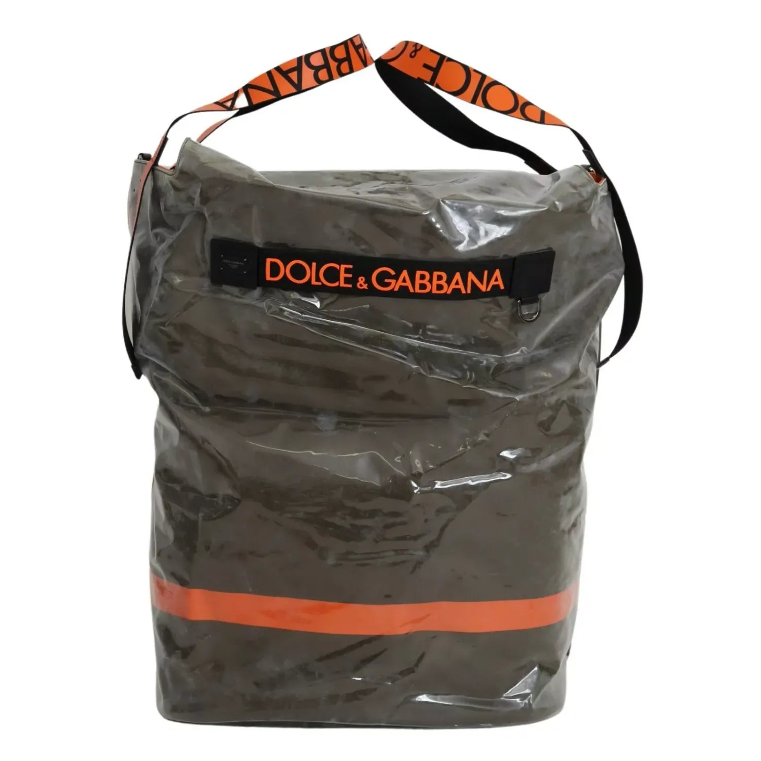 Dolce & Gabbana Green Fashion Expression Oversized Plastic Tote Bag