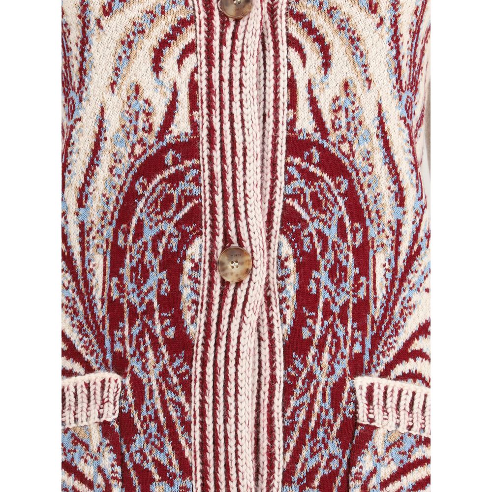 Etro Multicolor Wool Cardigan 1728,72470364320,Cardigans - Sweaters - Clothing,Clothing,Etro,IT38 | S,IT40 | M,Multicolor,New with tags,Sweaters - Clothing,Women