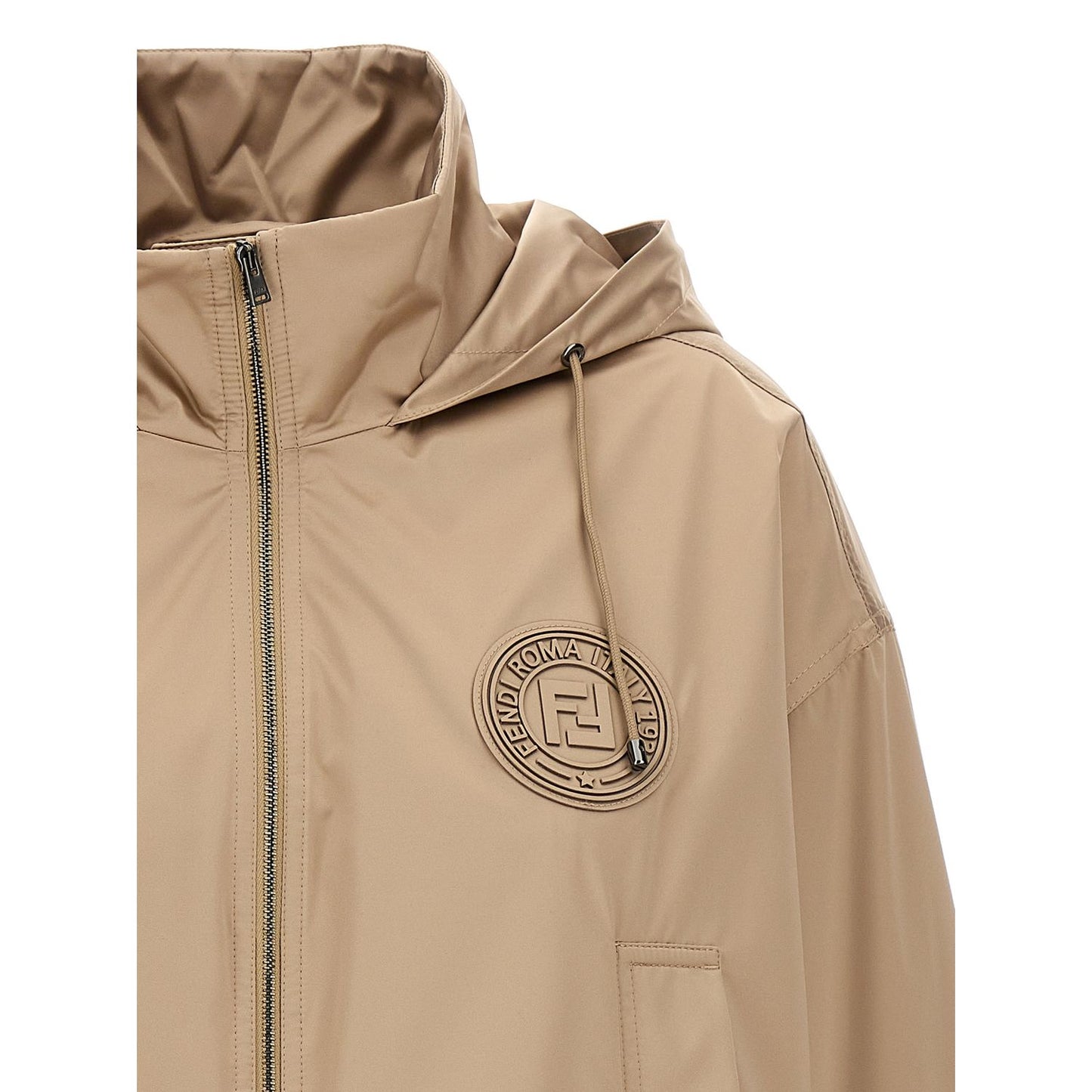 Fendi Brown Polyester Shell Jacket