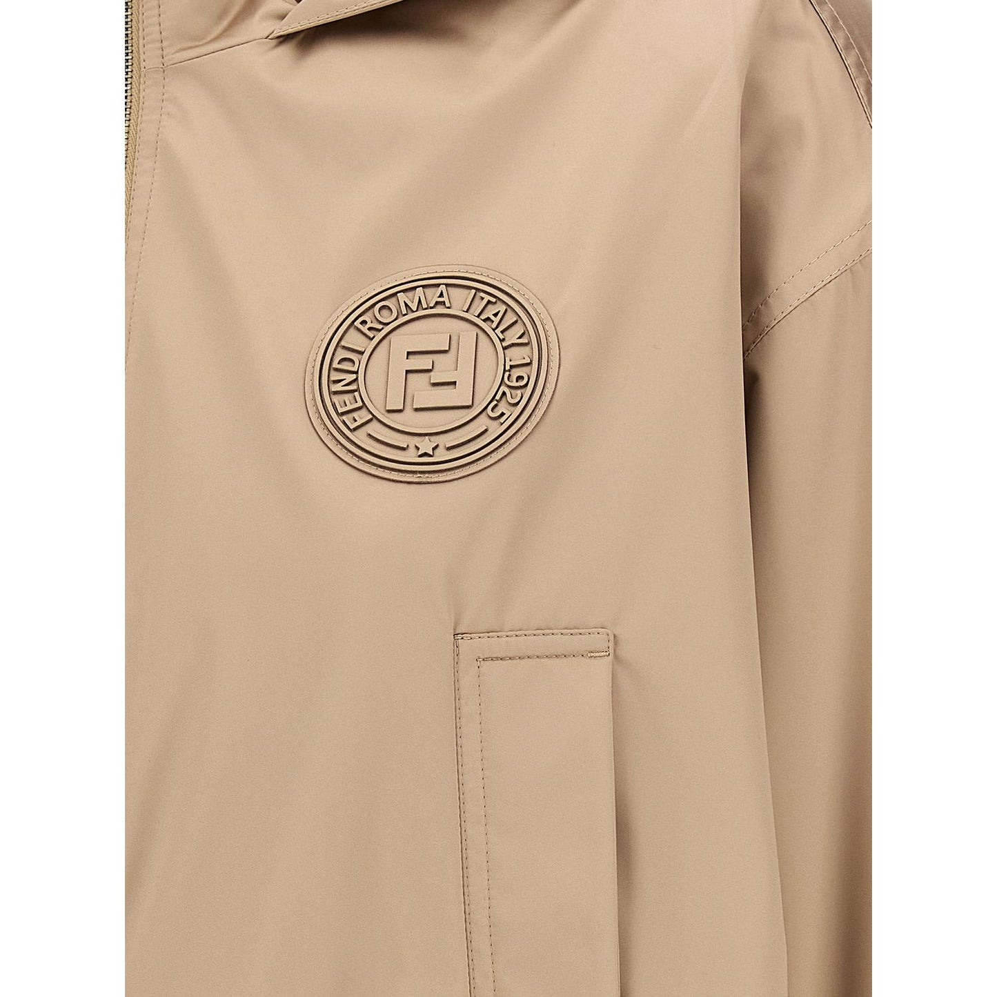Fendi Brown Polyester Shell Jacket