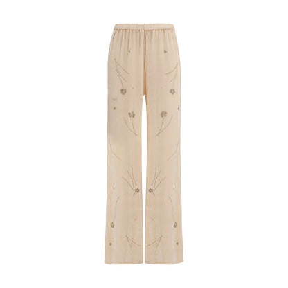 Forte_Forte Multicolor Viscose Flared Pants