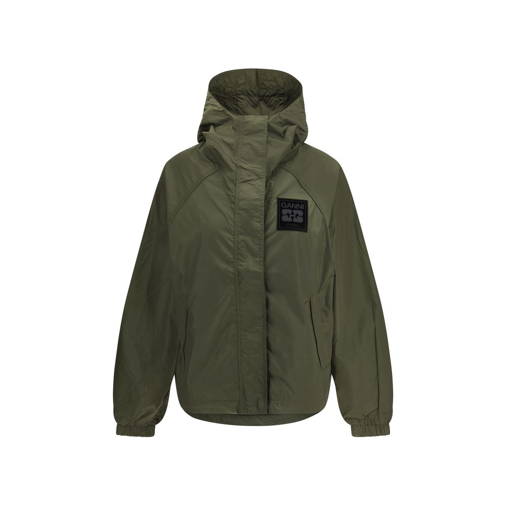 Ganni Bicolor Nylon Shell Jacket