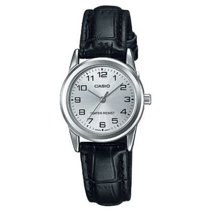 CASIO COLLECTION Mod. LADY 3H. LEATHER - SILVER LTP-V001L-7BUDF