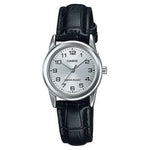 CASIO COLLECTION Mod. LADY 3H. LEATHER - SILVER LTP-V001L-7BUDF