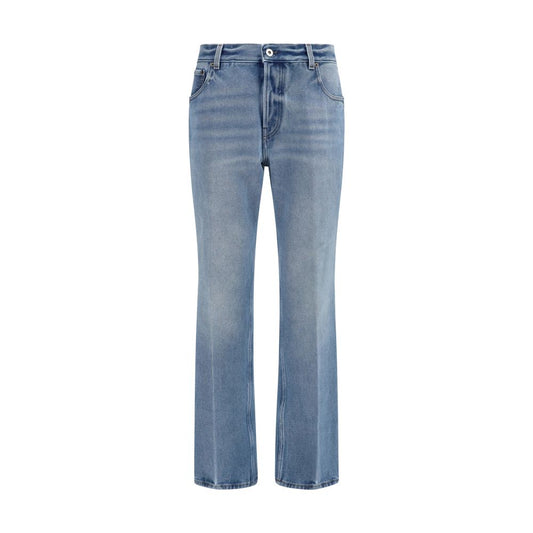 Miu Miu Blue Polyester Relaxed Fit Jeans