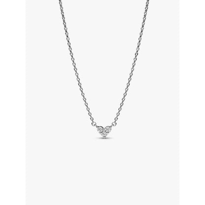 PANDORA Mod. TRIPLE STONE HEART COLLIER NECKLACE