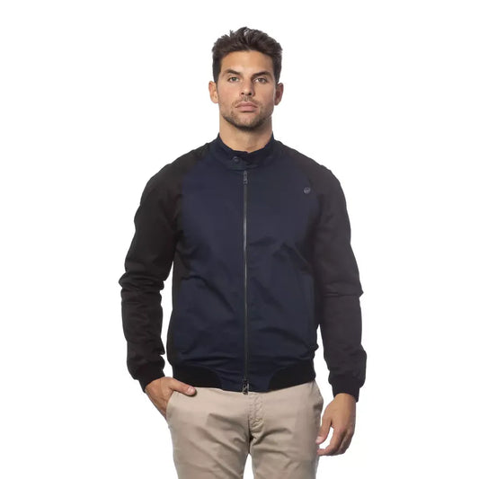 Verri Blue Cotton Men's Bomber Jacket