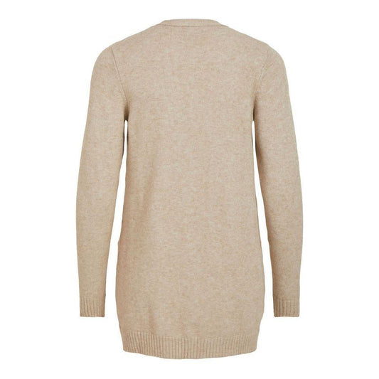 Vila Clothes Beige Viscose Cardigan VI-2492000127-IT38|XS